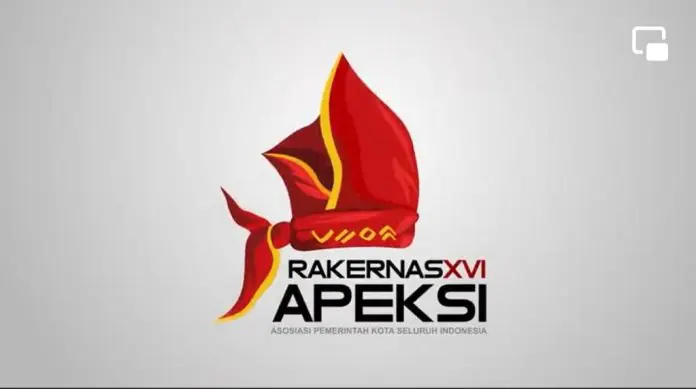 Logo of the 2023 National Work Meeting of the Association of Indonesian City Governments.