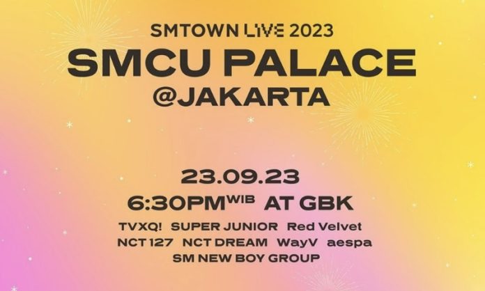 Potongan poster promosi SMTOWN LIVE 2023 SMCU PALACE @ JAKARTA.