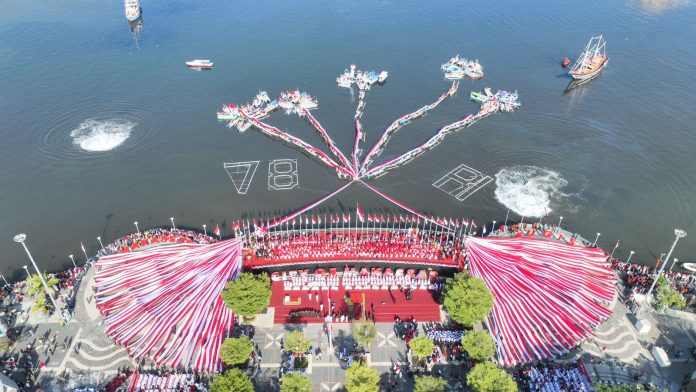 The celebration of Indonesia's 78th Independence Day in Makassar.