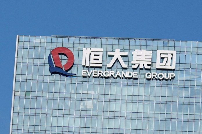 Markas besar Evergrande Group di Shenzhen, Provinsi Guangdong, China.