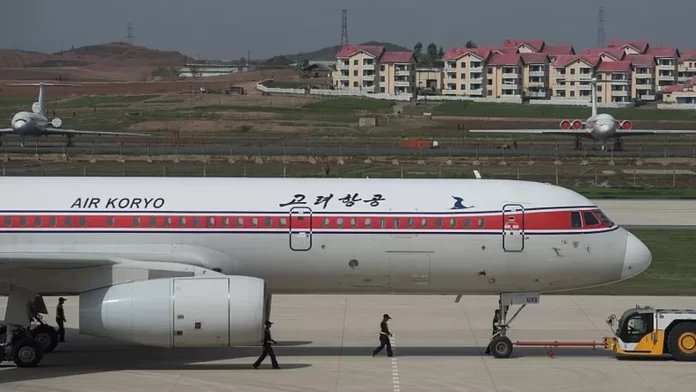 Pesawat maskapai Air Koryo. (Foto: AFP/THE EDITOR)