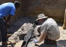 Struktur kayu tertua yang ditemukan para arkeolog di tepi sungai di Zambia.