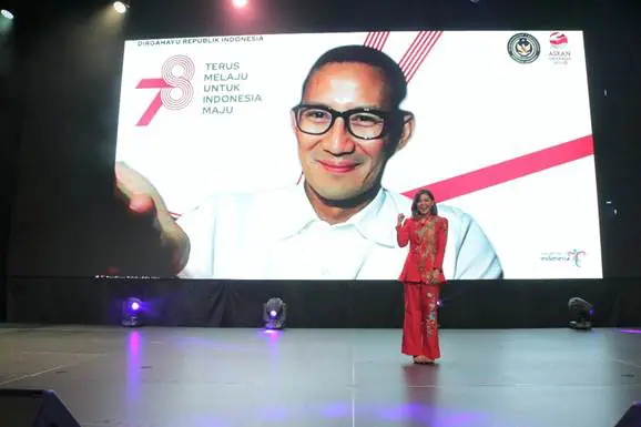 The Minister of Tourism and Creative Economy Sandiaga Uno appeared virtually at the final session of InspiraFest 2023.