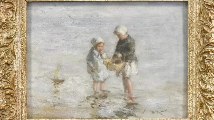 Lukisan “Children Wading”. (Foto: Glasgow Museum/BBC)