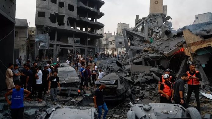 Serangan balasan Israel ke Gaza (Foto: Reuters/ THE EDITOR)