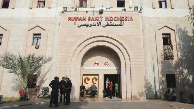 Rumah Sakit Indonesia di utara Jalur Gaza, Palestina. (Foto: Bashar Taleb/AFP)