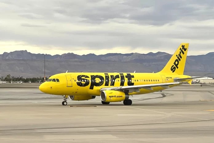 Pesawat dari maskapai Spirit Airlines. (Foto: Kirby Lee/AP)
