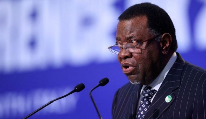 Presiden Namibia Hage Geingob. (Foto: Reuters/THE EDITOR)