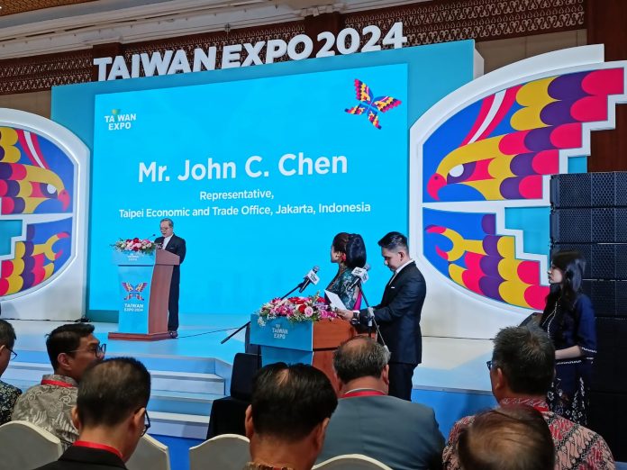 Perwakilan Taipei Economic and Trade Office (TETO) Jakarta John C. Chen dalam Taiwan Expo 2024. (Foto: TETO/THE EDITOR)
