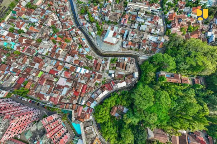 Kawasan Mrican, Sleman dari tangkapan kamera drone (Foto: Humas KemenPUPR/ THE EDITOR)