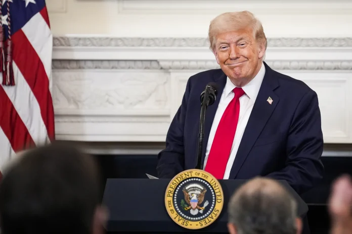 Trump announced that he had made a trade deal Indonesia after talking “directly with their highly respected President (PHOTO: The New York Post)
