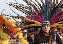 Aljazeera: Could Trump’s Plan for Alcatraz End This Indigenous Tradition? Indigenous dancers perform as part of ceremonies on Alcatraz Island on November 28, 2019 [Allison Griner/Al Jazeera/The Editor)