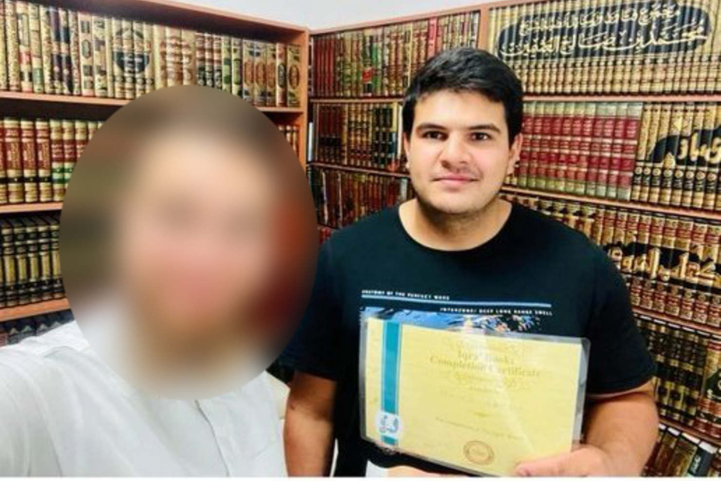 An image appearing to show alleged terror shooter Naveed Akram completing his Koran studies in western Sydney. (Photo: Facebook/ The Sydney Morning Herald)
