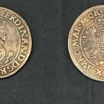While the first thaler had an image of Joachim and the Bohemian lion, subsequent versions paid homage to ruling kings (Photo: Eliot Stein/BBC)