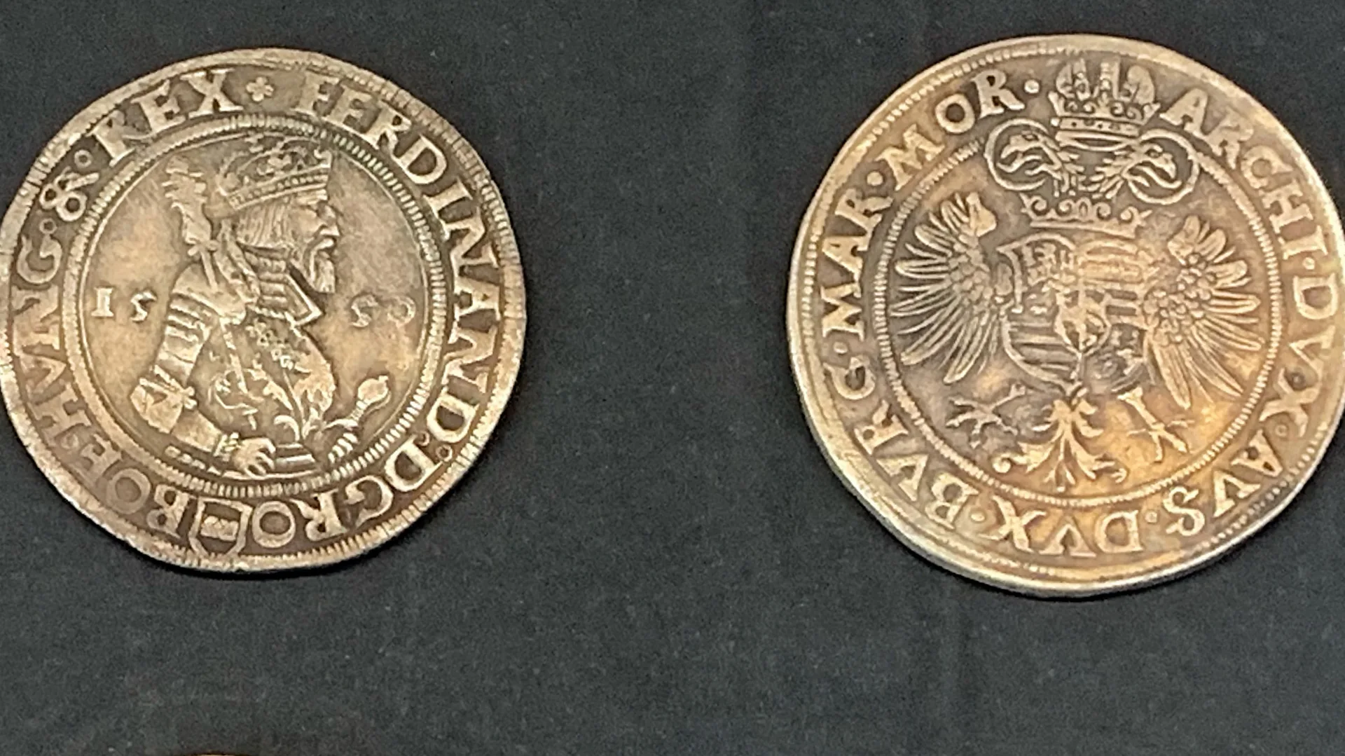 While the first thaler had an image of Joachim and the Bohemian lion, subsequent versions paid homage to ruling kings (Photo: Eliot Stein/BBC)
