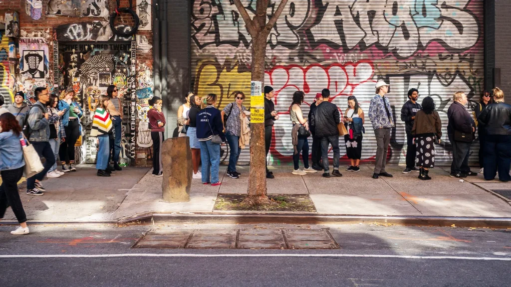 FOMO drives people to wait for hours for a taste of whatever the internet has decided is unmissable (Credit: Alamy/BBC)