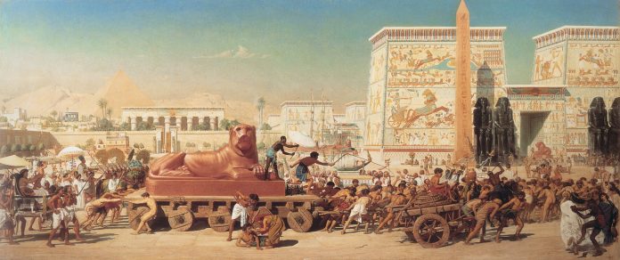Lukisan dengan judul “Israel di Mesir,” karya Edward Poynter yang dibuat tahun 1867 (FOTO: (armstronginstitute.org)