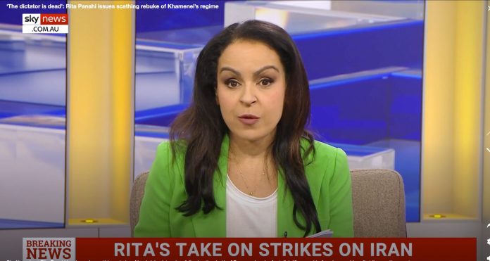 Rita Panahi, Jurnalis Sky News, Australia (FOTO: Tangkapan layar Youtube)