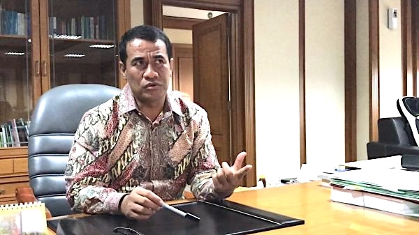 Andi Amran Sulaiman saat menjabat sebagai Menteri Pertanian era Jokowi-JK pada 27 Maret 2018 (Foto: Hesti/ THE EDITOR)