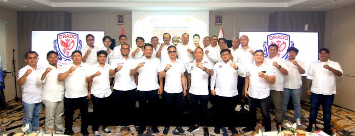 Para pengurus ORADO DIY bersama Pengurus Besar (PB) ORADO bersinergi menggarap ekosistem olahraga domino yang potensial di Yogyakarta, Kamis, 13 Agustus 2026. Foto: Istimewa).